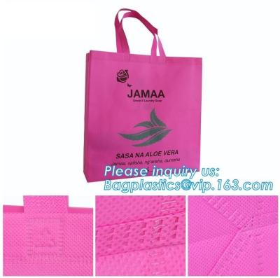 China Environmental Promotional Shopping Bags Eco Gift Tote Non Woven Bag, heat seal die cut handle ultrasonic non woven bag for sale