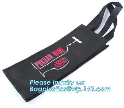 China Custom logo nonwoven bag, non woven bag printing, woven bag for wine, Colorful high quality gloss laminated custom non w for sale