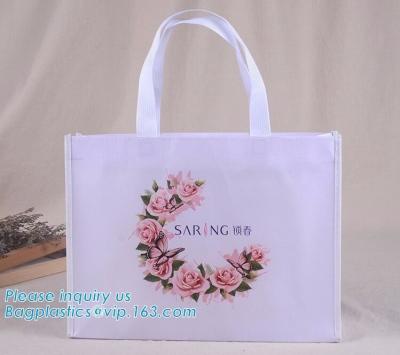 China Hot Sale Promotional Tote Plastic Gift Shopping Non Woven Bag for Women, laminated non woven bag special supermarket sho for sale