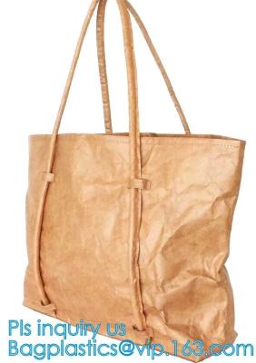 China Fashion bag washable paper tote bag, standard size tote bag,washable kraft paper tote bag, washable kraft paper handbag for sale