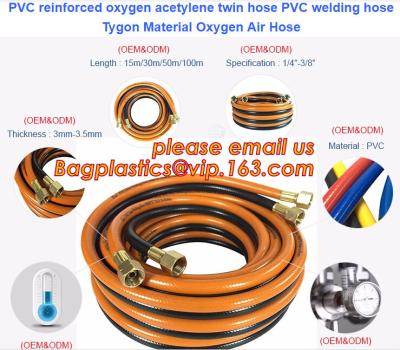 China PVC reinforced oxygen acetylene twin hose PVC welding hose Tygon Material Oxygen Air Hose for sale