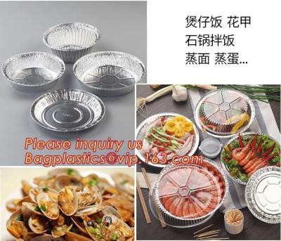 China Round Disposable Aluminium Foil Containers for Food Packaging,catering disposable rectangular aluminum foil food contain for sale