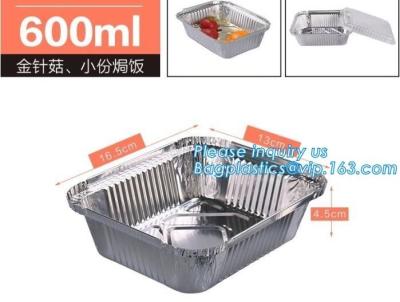 China Airline Aluminum Tray Smooth-Wall Foil Food Containers With Lids Airline Catering,Catering disposable takeaway fast food for sale