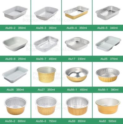 China Microwave Disposable Aluminum Foil Pizza Baking Tray Pans container Sizes,pan box trays takeaway Container,kitchen and B for sale