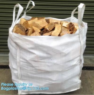 China pp big bulk woven polypropylene bags wholesale geotextile sand bag,pp woven jumbo big bag for wood chip/ 1ton 2 ton wood for sale