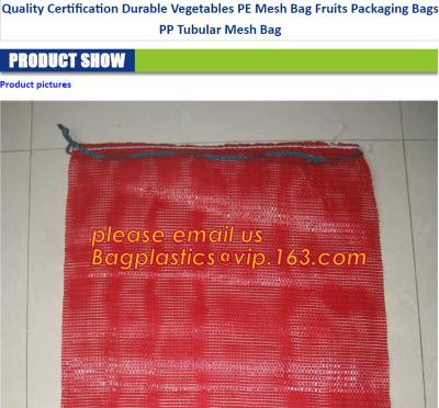 China 100% pe raschel mesh bag for onions ,potatoes , other vegetables,PP net vegetables leno mesh bag Color raschel PP PE mes for sale