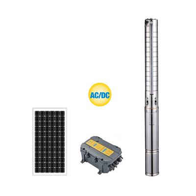 China 2 inch submersible irrigation 3PSS-H AC/DC cabity energy set mppt solar pump 550w 21m 48v for sale