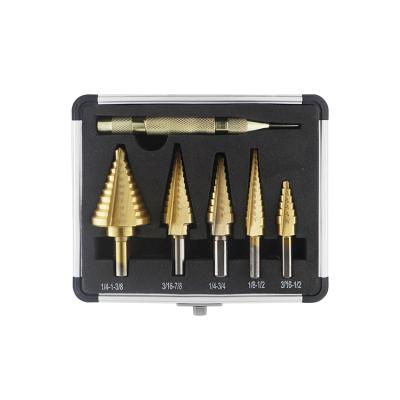 China High Quality Metal Drill 1/4-1-3/8 Set 5 PCS Drilling Hole Saw HSS Steel Drill Bit Set for sale