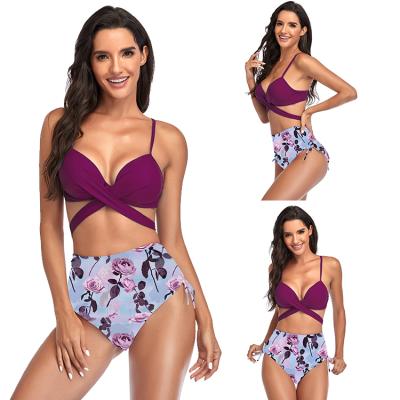 China Factory Wholesale Breathable Women Bikini Swim Sets Two Piece Panties Set With Top Girls for sale