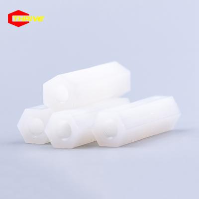 China Nylon Insulated Plastic Hex Bolt Head Hex Insulation Spacer Column Nut Screw Stud for sale