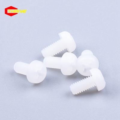 China Factory Price Nylon Pan Head Screw Insulated Plastic Screw Transparent Plastic Pan Head Screw Bolt Threads for sale