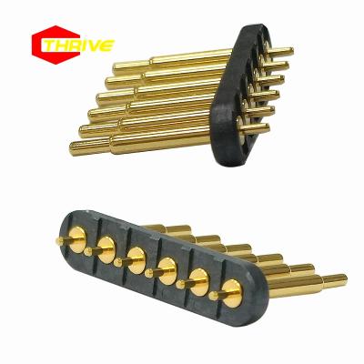 China Consumer Electronics Height 12.5mm Diameter 6P 1.5mm Connector Spring Loaded Single Head Pogo Pin for sale