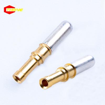 China Precision Aluminum Terminals Coating Hardware CNC Lathe Parts Terminals Machining Nickel Plated Connector Pins for sale