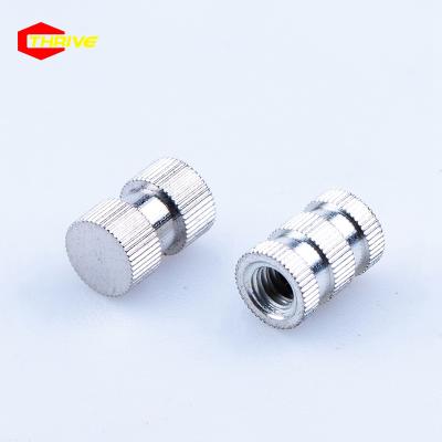 China Heavy industry precision insert nut M4 M5 M6 M8 mold non-standard straight knurled brass threaded insert nut for injection for sale