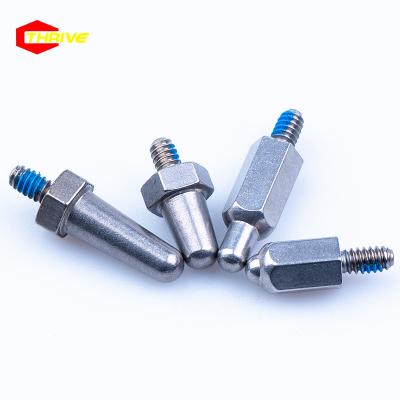 China Stainless Steel Automatic Standoff Lathe Parts Brass Nickel Plated Copper Single Pillar Screw Head PCB Stud Screw For Pet Supplies for sale