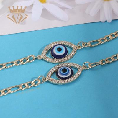 China Wholesale Custom Made Turkey Fashion Charm Jewelry Environmentally Friendly Bracelets For Copper Alloy Blue Evil Eye Bracelet for sale