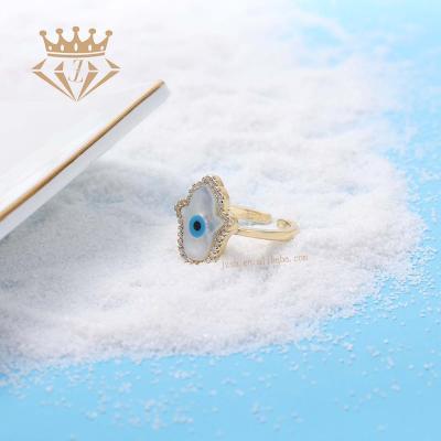 China New JL-971 2022 Evil Eye Ring Handmade Trend Demon Blue Healthy And Environmental Adjustable Opening Eye Rings Jewelry for sale