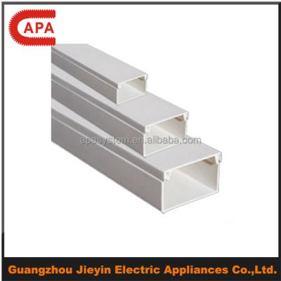 China Smokeless Sample Low Wall Cable Protective Cover, PVC Plastic Wiring Duct, Wire Channel for sale