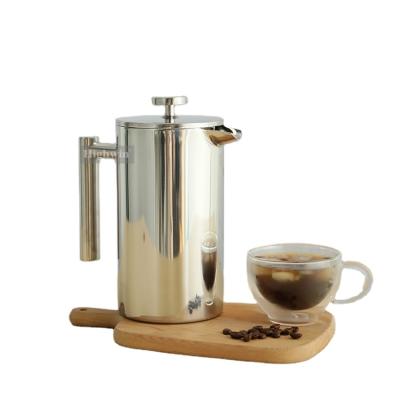 China Wholesale Customized Original Hand Press Coffee Maker White Kona Coffee Thermal Viable Cold Brew Coffee French Press for sale