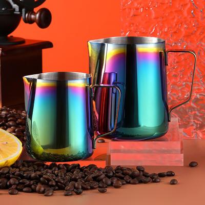 China Bartender Recommend 350ml 600ml Matte Milk Frothing Pitcher Latte Cappuccino Coffee Tool Viable Milk Jug for sale