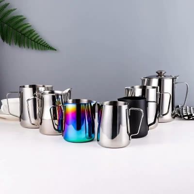 China Hot Selling Viable 350ml Coffee Milk Frothing Cup Stainless Steel Espresso Milk Frothing Pitcher For Cappuccino for sale