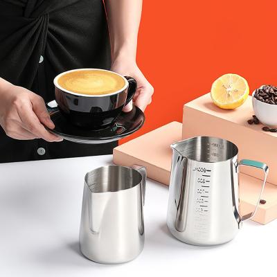 China Viable Wholesale Cappuccino Jug Steaming Pitcher Espresso Milk Coffee Milk Frothing Cup Coffee Steaming Launch for sale