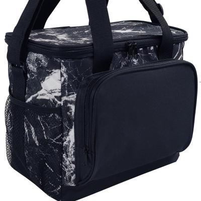 China Food Printed Polyester Soft Cooler Bag With PEVA Lining Keep Cool Or Warm for sale