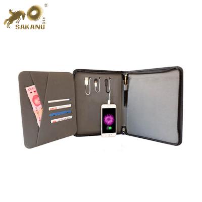 China Multiusasge PU Tablet Leather Case With Power Bank Tablet Pad With Battery Charger for sale