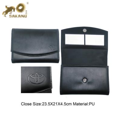 China Durable PVC Leather Auto Car PU Promotion Manual Document Holder for sale