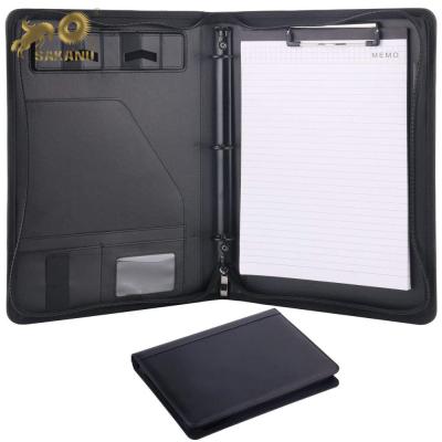 China Durable Business Document Organizer Padfolio Resume Folder Durable PU Leather Folder for sale