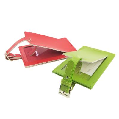 China Durable Customize Luggage Tag Full Color Printing Leather for sale