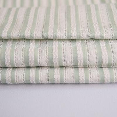 China Breathable Hot Sale Yarn Dyed Stripe Fabric 100 Cotton Gauze Fabric For Dress for sale