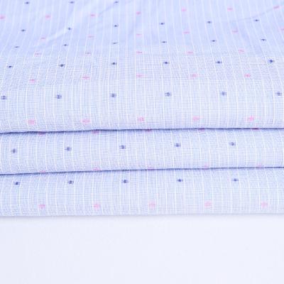 China BCI Breathable Organic Cotton Yarn Dyed Woven Dobby Fabric Cut Pattern Cloth Shirt Dress Fabric for sale