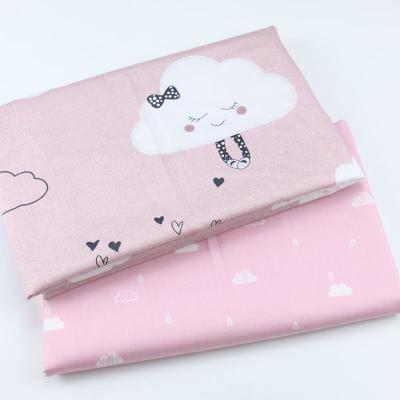 China Korean Long Staple 60s Cartoon Cloud Printing Fabric Baby Bag Cotton Twill Fabric Pure Cotton Organic Cotton for sale