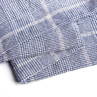 China Breathable Wholesale Cotton Polyester Blend Fabric Loop Yarn Check Plaid Twill Fabric for sale