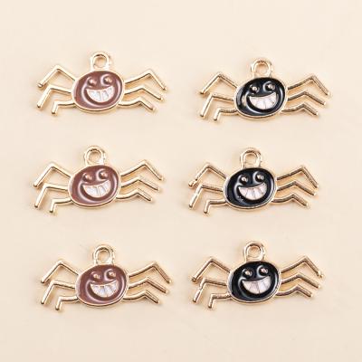 China FASHIONABLE Mixed Creative Mixed DIY Pendant Earrings Necklace Alloy Spider Color Cartoon Accessories Charm Decorative Pendant Wholesale Bracelet for sale