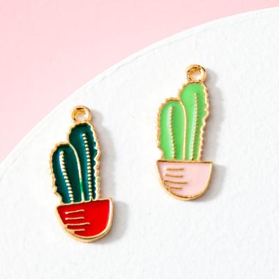 China Hot Selling Cactus Drip Oil Drip Accessories For FASHIONABLE Alloy Hot Small Diy Dangle Small Spot Plating Bracelet Ears Small for sale