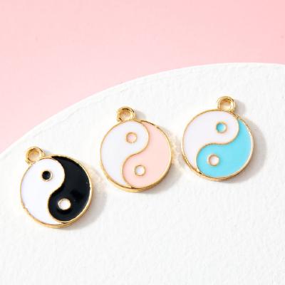 China Factory wholesale FASHIONABLE Tai Chi for diy alloy pendant plating blessing stain bracelet oil drip accessories for sale