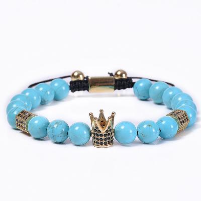 China Hot Selling FASHIONABLE Turquoise Bracelet Crystal Stone Beads Handmade Bracelets for sale