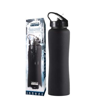 China Viable Vacuum Insulated Water Bottle Stainless Steel Flask with BPA Straw Lid Wide Mouth Thermos Free for sale