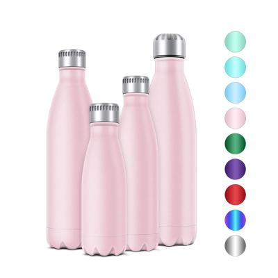 China Sustainable 17 Oz Double Wall Stainless Steel Water Bottle Insulated Cola Shape Bottle BPA Free Metal Sports Bottle for sale