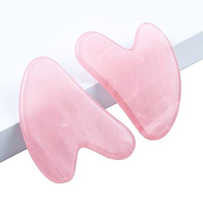 China Face Massager Gua sha 100% natural jade rose quartz gua sha for facial massage for sale