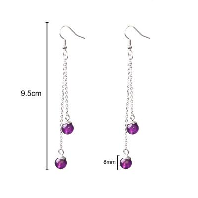 China Casual/sporty round red earrings with colorful crystal wedding high quality earrings manufacturer direct selling for sale