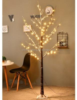 China Festival Decoration Snow Covered 96 Led Snow Tree Light Led Christmas Tree Light for sale