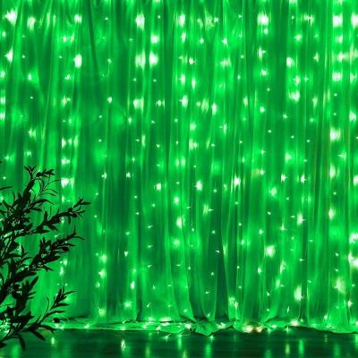 China Curtain Light Patio Security 3M*3M USB Powered 8 Hanging Led Cascading Curtain String Light 300 Modes Fairy for sale