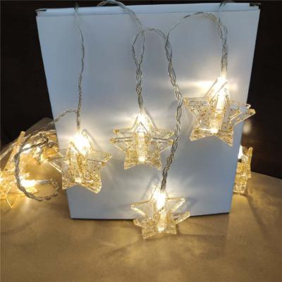 China Waterproof Festival Decoration Star Shape Photo Battery Operated Clip Led String Light for sale