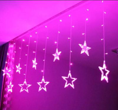 China Decorative LED Home Decor Curtain Star String Lights for Christmas Decoration for sale