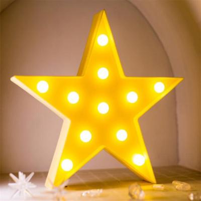 China Night Light Party 3D Table Lamps Sign Wall Decor LED Night Light Romantic Kids Christmas Star Marquee for sale