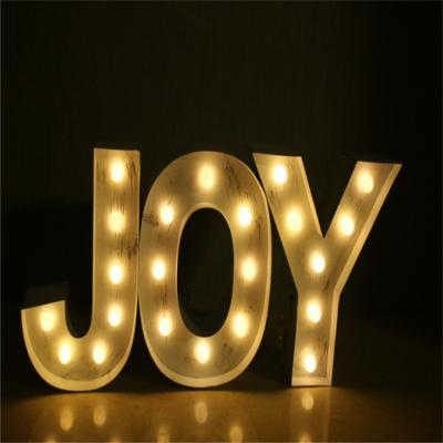 China High Quality Warm Light Joy Night Letter Led Sign Holiday Decoration IP54 Christmas White Night Light for sale