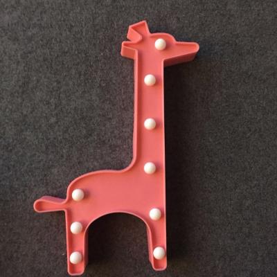 China Festival Decoration Bestsell Led Cute Battery 3D Giraffe Shape Marquee Light for sale